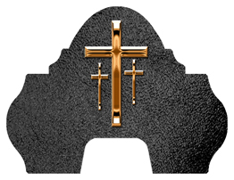 DARAY-L-517-CP-SH-BK Copper 3 Crosses Shimmer Black